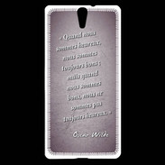 Coque Sony Xperia C5 Bons heureux Violet Citation Oscar Wilde
