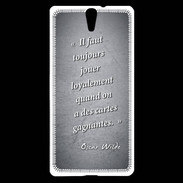 Coque Sony Xperia C5 Cartes gagnantes Noir Citation Oscar Wilde