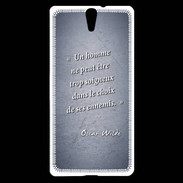Coque Sony Xperia C5 Choix ennemis Bleu Citation Oscar Wilde