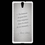 Coque Sony Xperia C5 Choix ennemis Gris Citation Oscar Wilde