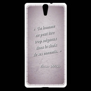 Coque Sony Xperia C5 Choix ennemis Rose Citation Oscar Wilde
