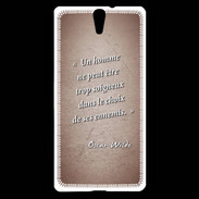 Coque Sony Xperia C5 Choix ennemis Rouge Citation Oscar Wilde