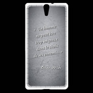 Coque Sony Xperia C5 Choix ennemis Noir Citation Oscar Wilde