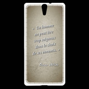 Coque Sony Xperia C5 Choix ennemis Sepia Citation Oscar Wilde