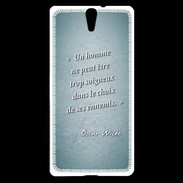 Coque Sony Xperia C5 Choix ennemis Turquoise Citation Oscar Wilde