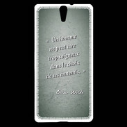 Coque Sony Xperia C5 Choix ennemis Vert Citation Oscar Wilde