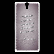 Coque Sony Xperia C5 Choix ennemis Violet Citation Oscar Wilde