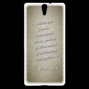 Coque Sony Xperia C5 Croire Sepia Citation Oscar Wilde