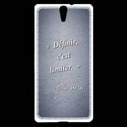 Coque Sony Xperia C5 Définir Bleu Citation Oscar Wilde