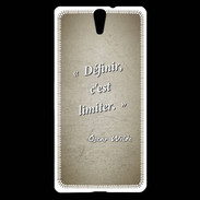 Coque Sony Xperia C5 Définir Sepia Citation Oscar Wilde
