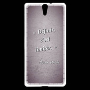 Coque Sony Xperia C5 Définir Violet Citation Oscar Wilde