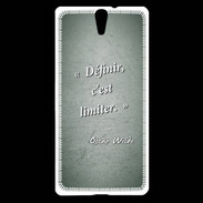 Coque Sony Xperia C5 Définir Vert Citation Oscar Wilde
