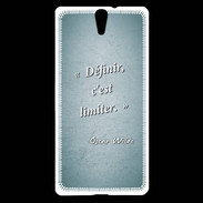 Coque Sony Xperia C5 Définir Turquoise Citation Oscar Wilde