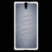 Coque Sony Xperia C5 Emotion égarée Bleu Citation Oscar Wilde