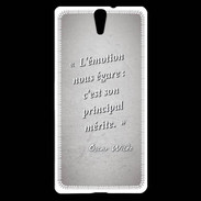 Coque Sony Xperia C5 Emotion égarée Gris Citation Oscar Wilde