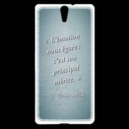 Coque Sony Xperia C5 Emotion égarée Turquoise Citation Oscar Wilde