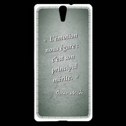 Coque Sony Xperia C5 Emotion égarée Vert Citation Oscar Wilde