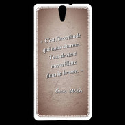 Coque Sony Xperia C5 Incertitude amour Rouge Citation Oscar Wilde
