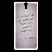 Coque Sony Xperia C5 Incertitude Rose Citation Oscar Wilde