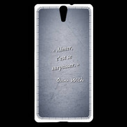 Coque Sony Xperia C5 Aimer Bleu Citation Oscar Wilde