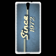 Coque Sony Xperia C5 Since 1972 Bleu