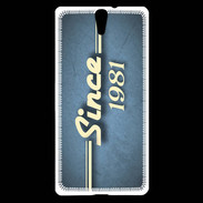 Coque Sony Xperia C5 Since 1981 Bleu