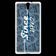 Coque Sony Xperia C5 Since crane bleu 1972