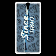 Coque Sony Xperia C5 Since crane bleu 1990