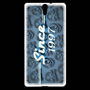 Coque Sony Xperia C5 Since crane bleu 1997