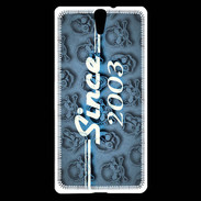 Coque Sony Xperia C5 Since crane bleu 2003