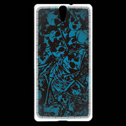 Coque Sony Xperia C5 Skull and bones Bleu
