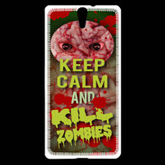 Coque Sony Xperia C5 Keep Calm and Kill Zombies Cervelle