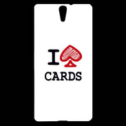 Coque Sony Xperia C5 I love Cards spade
