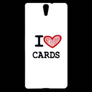 Coque Sony Xperia C5 I love Poker Heart