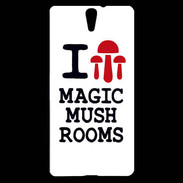 Coque Sony Xperia C5 I love Mushrooms