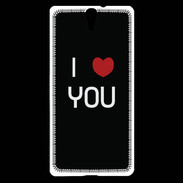 Coque Sony Xperia C5 I love you noir