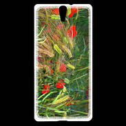 Coque Sony Xperia C5 DP Coquelicot dans un champs de blé
