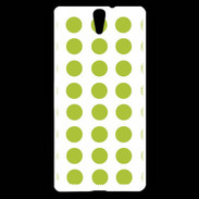 Coque Sony Xperia C5 pois vert clair