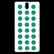 Coque Sony Xperia C5 pois vert d'eau