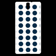 Coque Sony Xperia C5 pois bleu marine