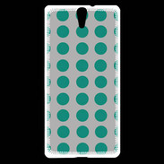 Coque Sony Xperia C5 pois gris & turquoise