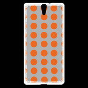 Coque Sony Xperia C5 pois gris & orange