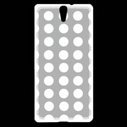 Coque Sony Xperia C5 pois gris & blanc