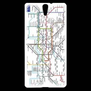 Coque Sony Xperia C5 Plan de métro de Londres