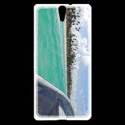 Coque Sony Xperia C5 Bord de plage en bateau