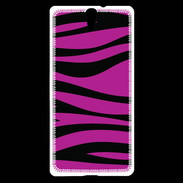 Coque Sony Xperia C5 zèbre rose & noir
