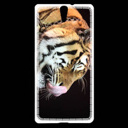 Coque Sony Xperia C5 Portrait de tigre PB 2