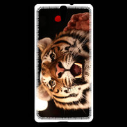 Coque Sony Xperia C5 Portrait de tigre PB 5