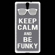 Coque Sony Xperia C5 Keep Calm Funky Gris