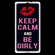 Coque Sony Xperia C5 Keep Calm Girly Noir